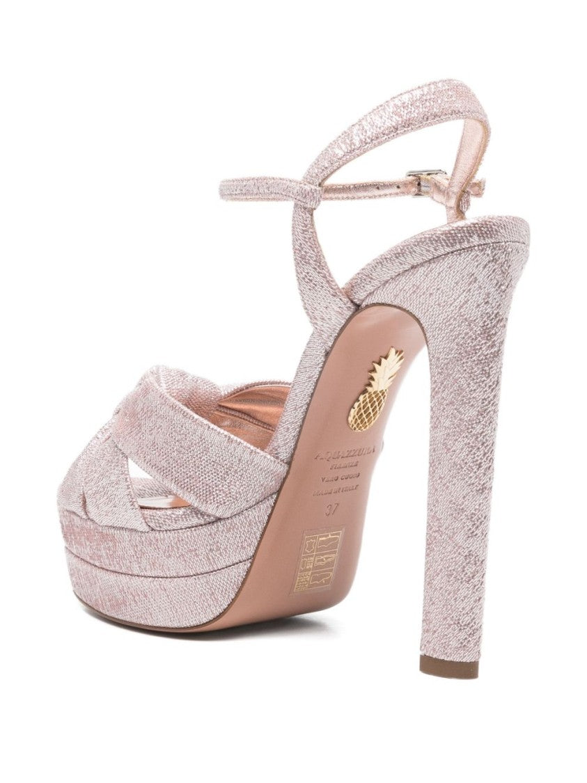 Aquazzura Silk And Nylon Open Toe Sandals
