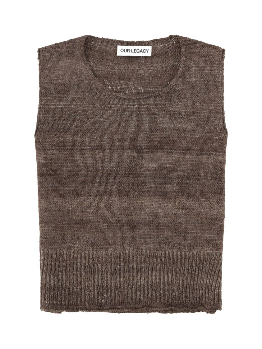 Our Legacy Pleaser Silk Textured Knit Tank Top