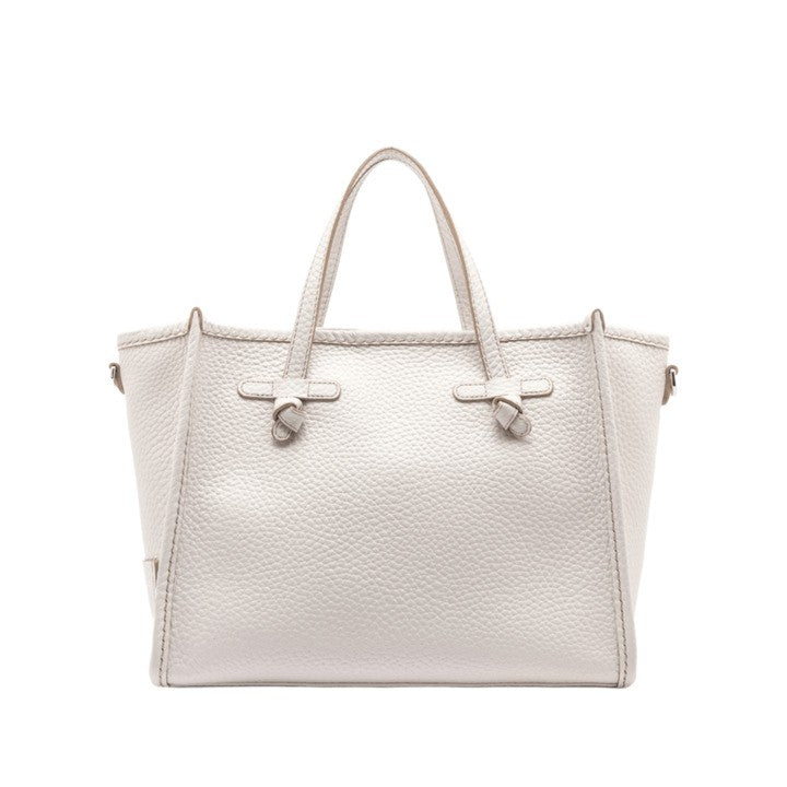 Marcella Sabbia Double Leather Handbag With Magnetic Closure