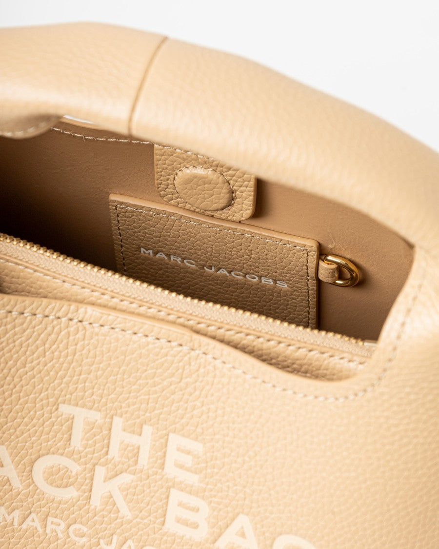 Marc Jacobs Semi-Circular Leather Handbag With Embossed Branding