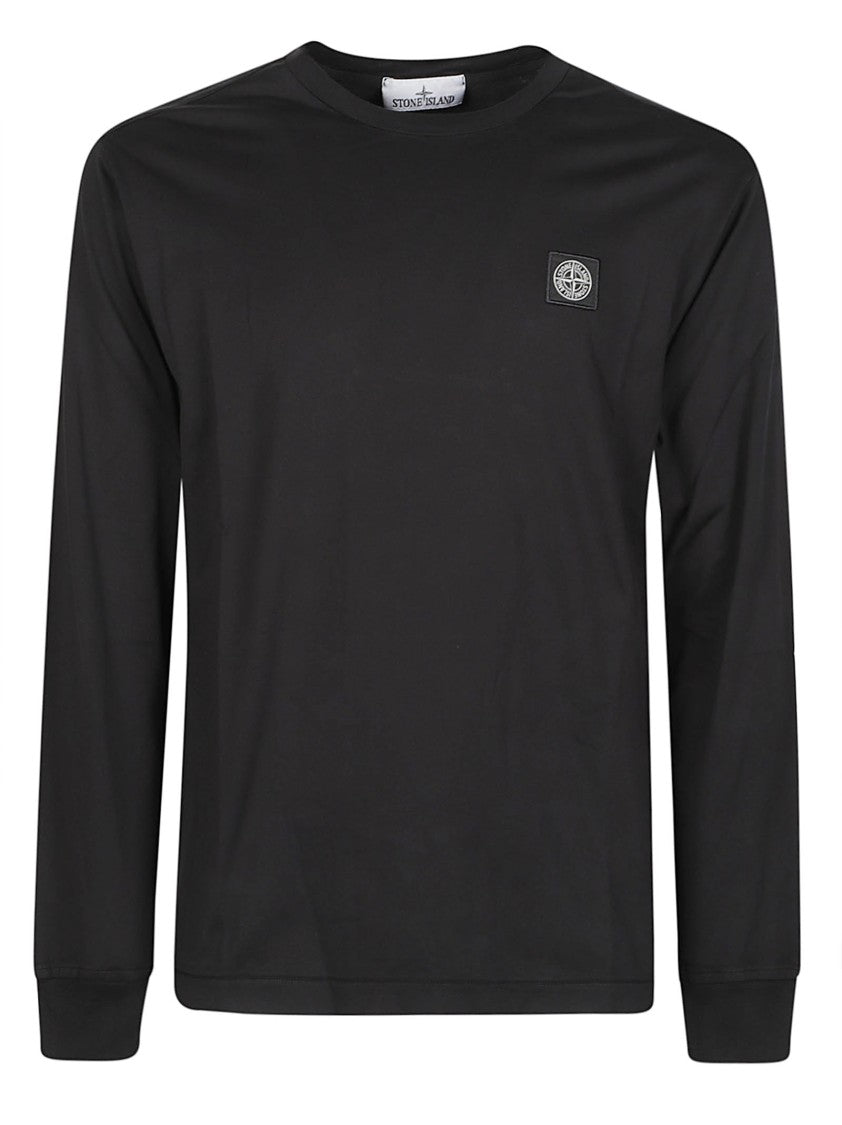 Stone Island Long Sleeve Ribbed-Cuff Cotton T-Shirt