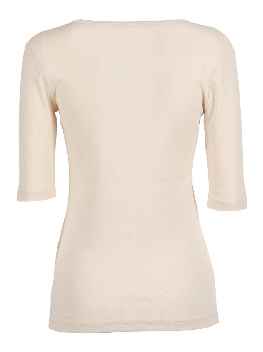 Fabiana Filippi Burro Ribbed Jersey Elbow Top