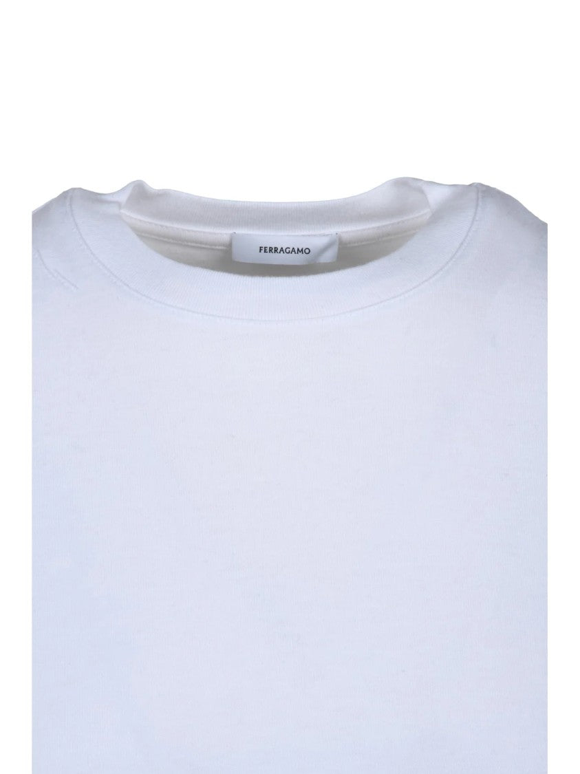 Ferragamo White Cotton T-Shirt