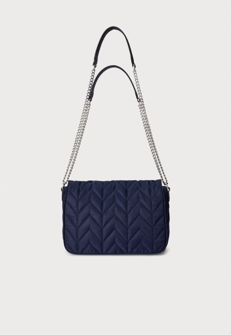 Lauren Ralph Lauren Navy Blue Stevie Recycled Shoulder Bag