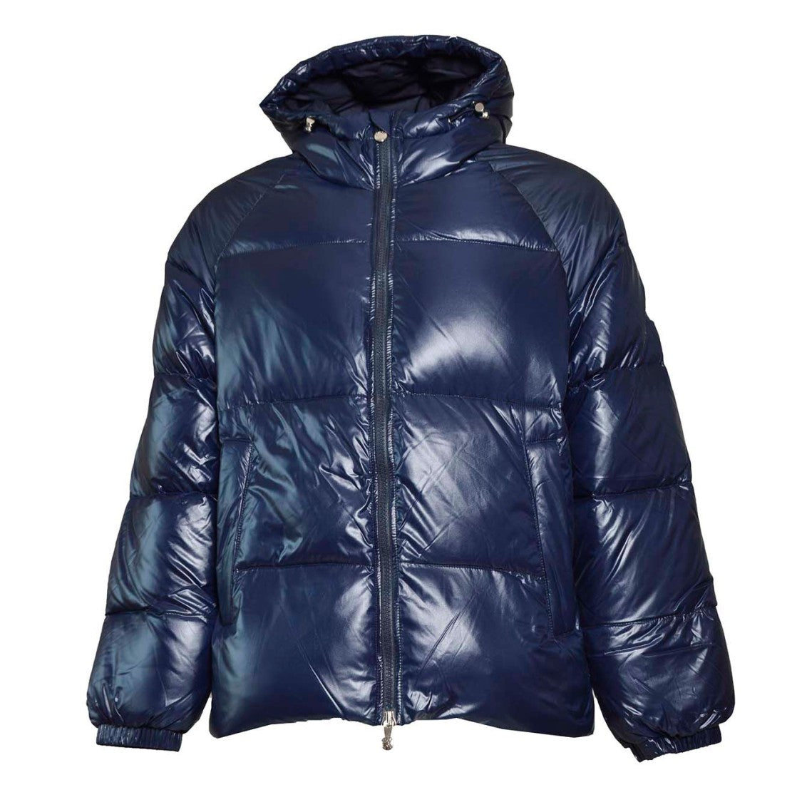Pyrenex Blue Nylon Sten Shiny Puffer Jacket With Hood