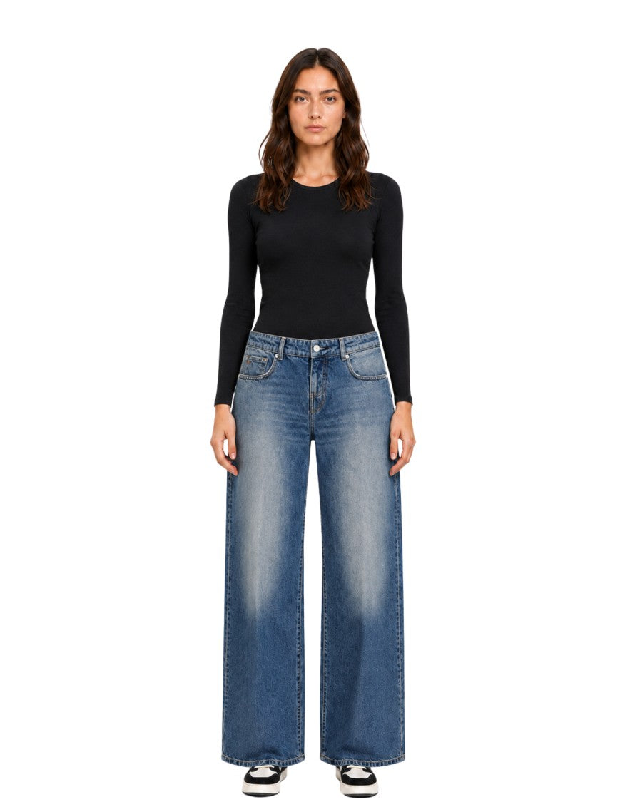 Nine In The Morning Blue Rocio Low Loose Boy Denim Jeans