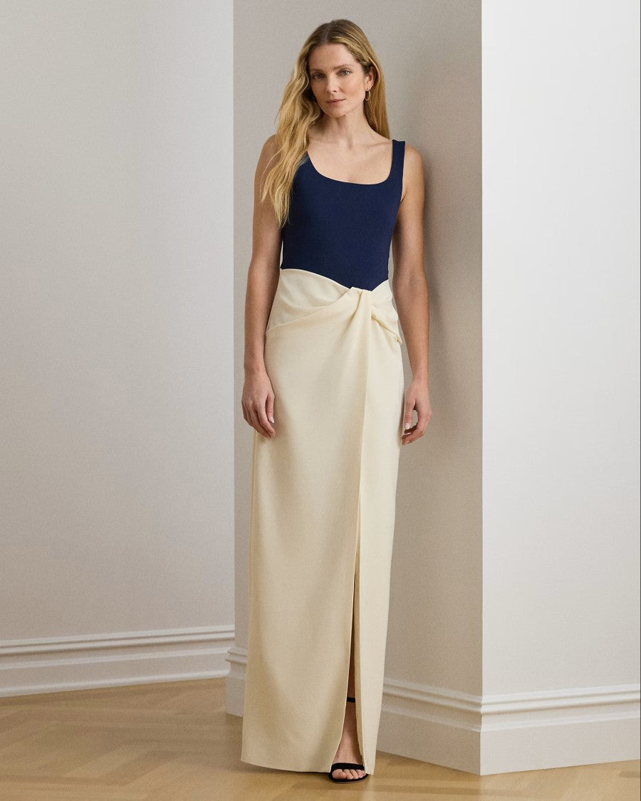 Lauren Ralph Lauren Natural Double Crepe Slim Dress