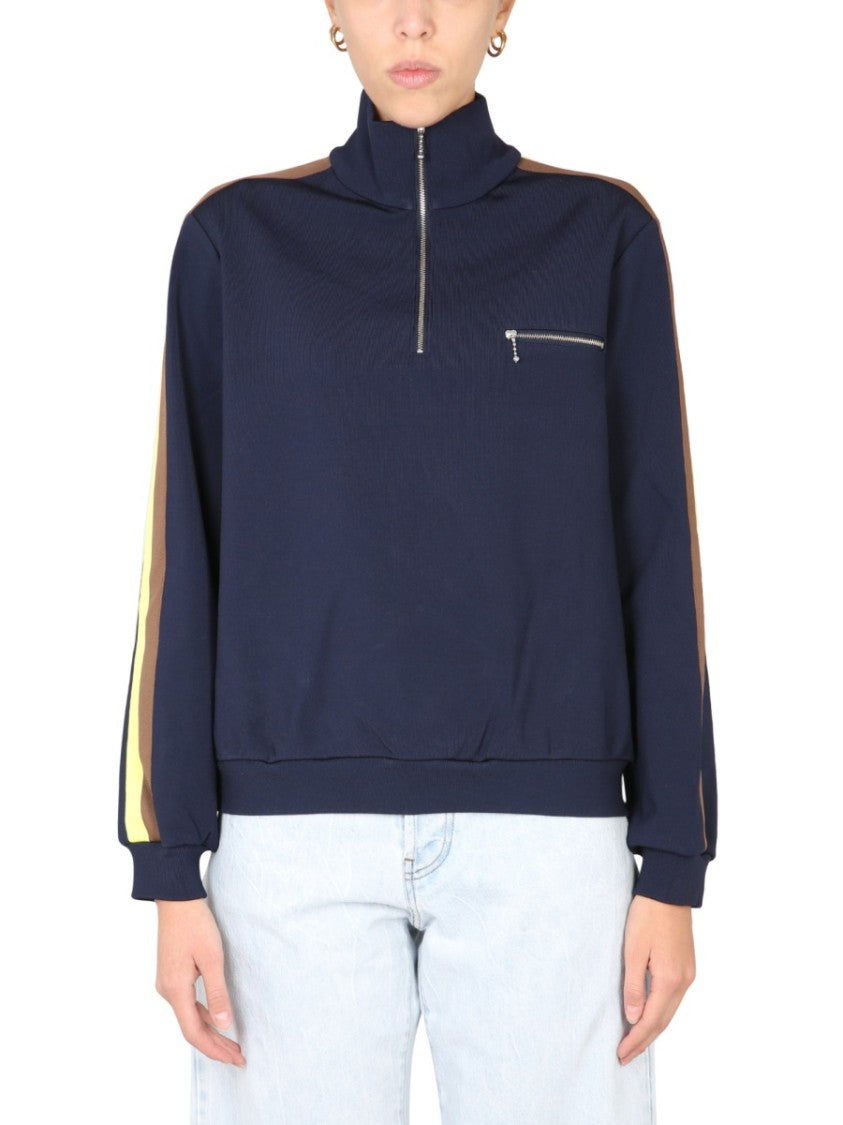 Tory Burch Relaxed Fit Sweatshirt With High Collar