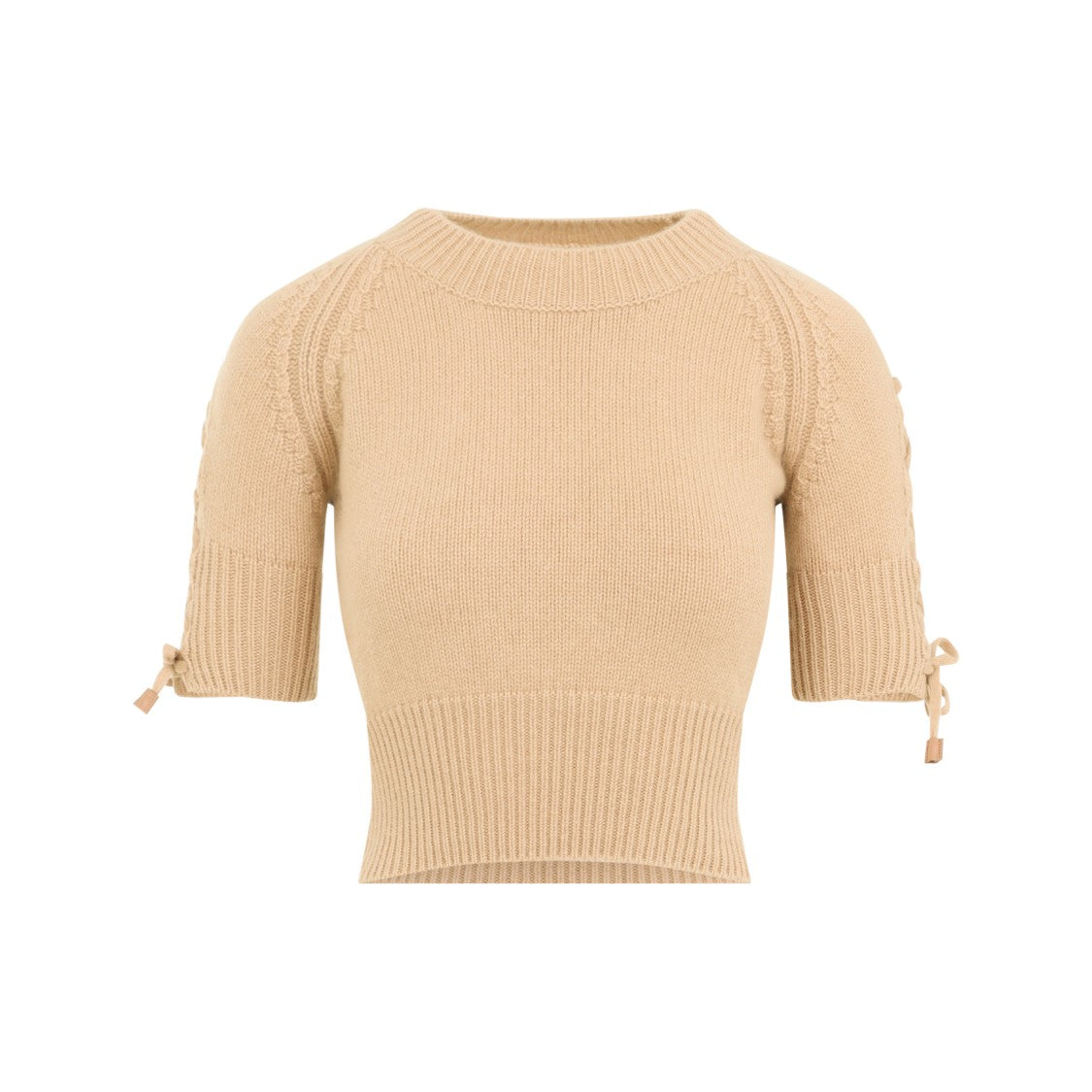 Ermanno Scervino Short-Sleeved Cashmere Knit Sweater