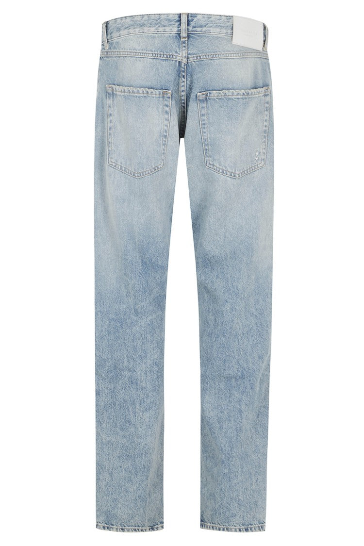Icon Denim Light Blue Kanye Five-Pocket Straight-Leg Jeans