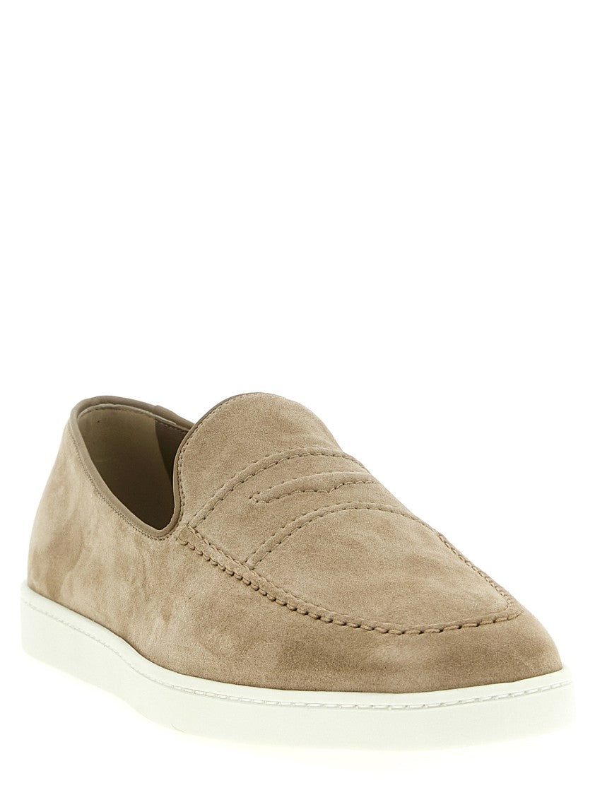 Church's Beige Suede Loafers With Rubber Sole