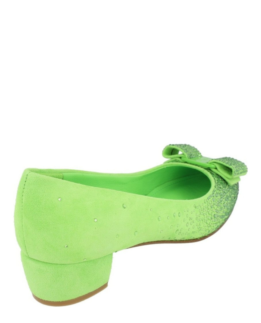 Ferragamo Vara Crystal-Embellished Pumps - Narrow Width