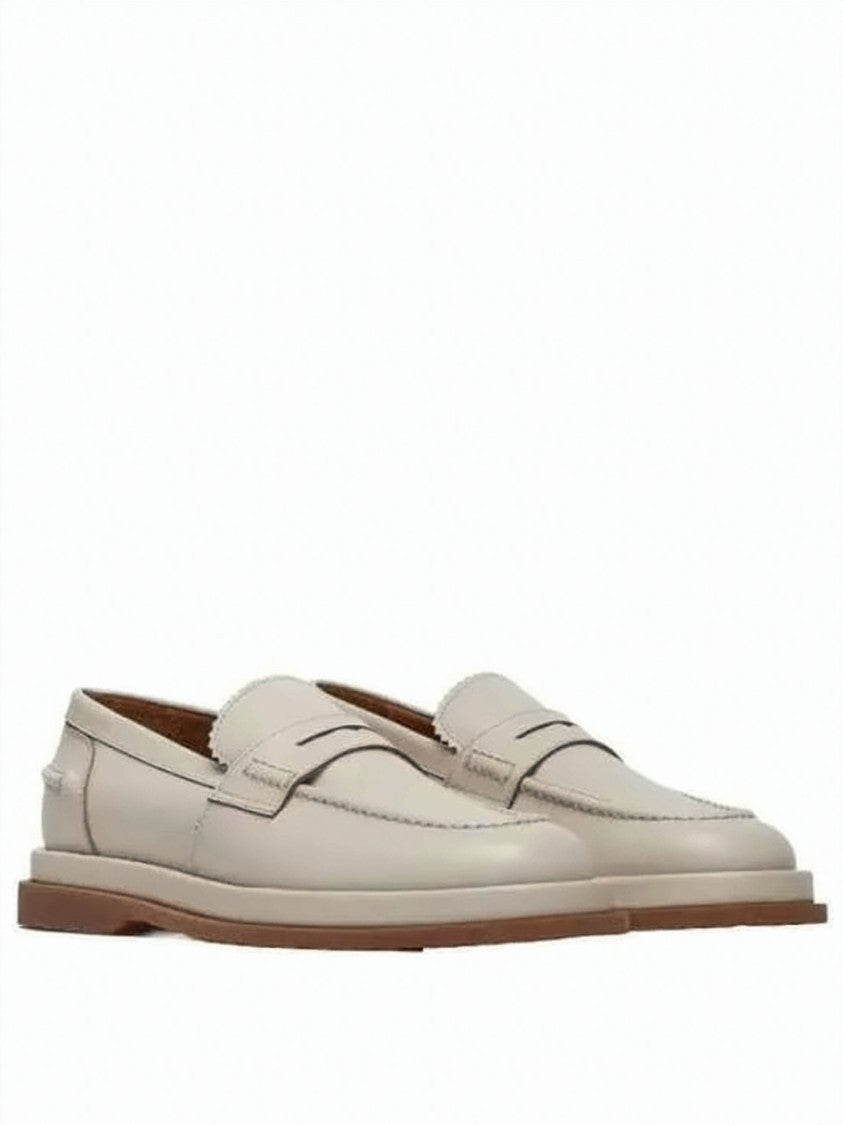 Buttero Smooth Leather Loafers With Classic Penny Strap Detail