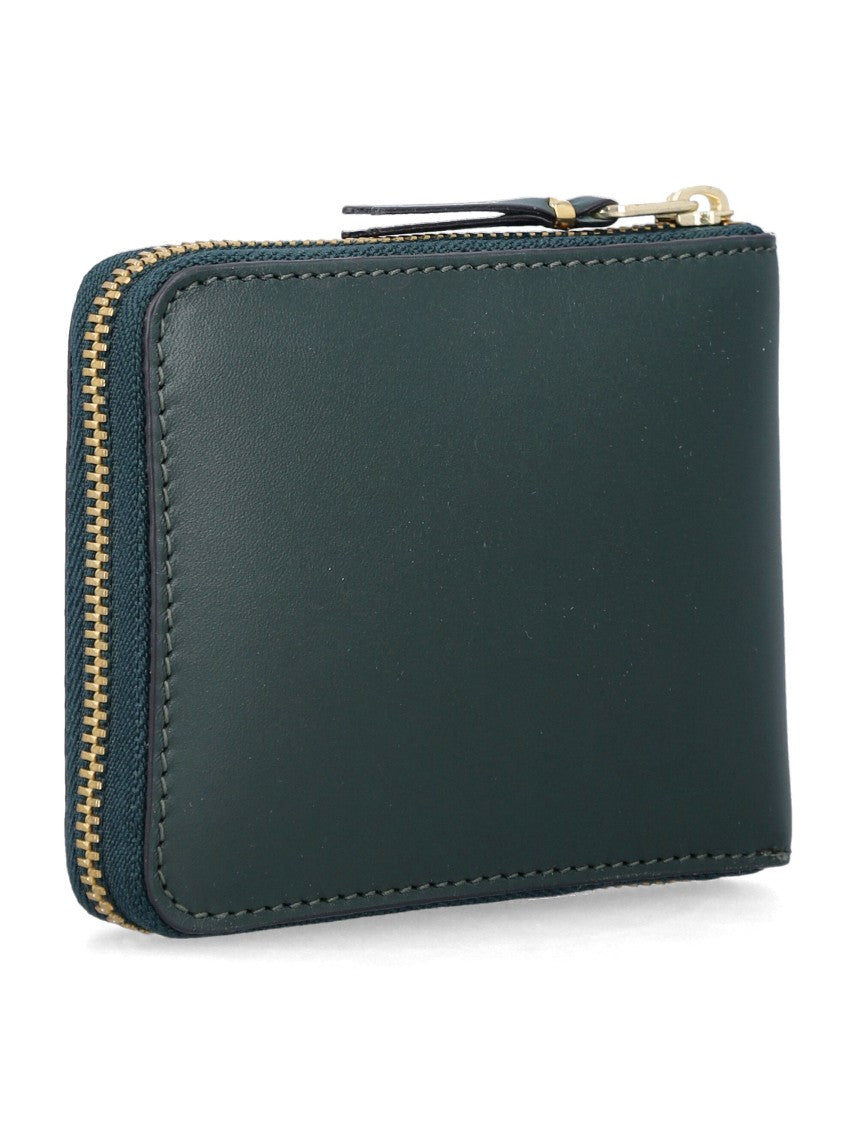 Comme Des Garçons Bottle Green Calfskin Small Zip-Around Wallet