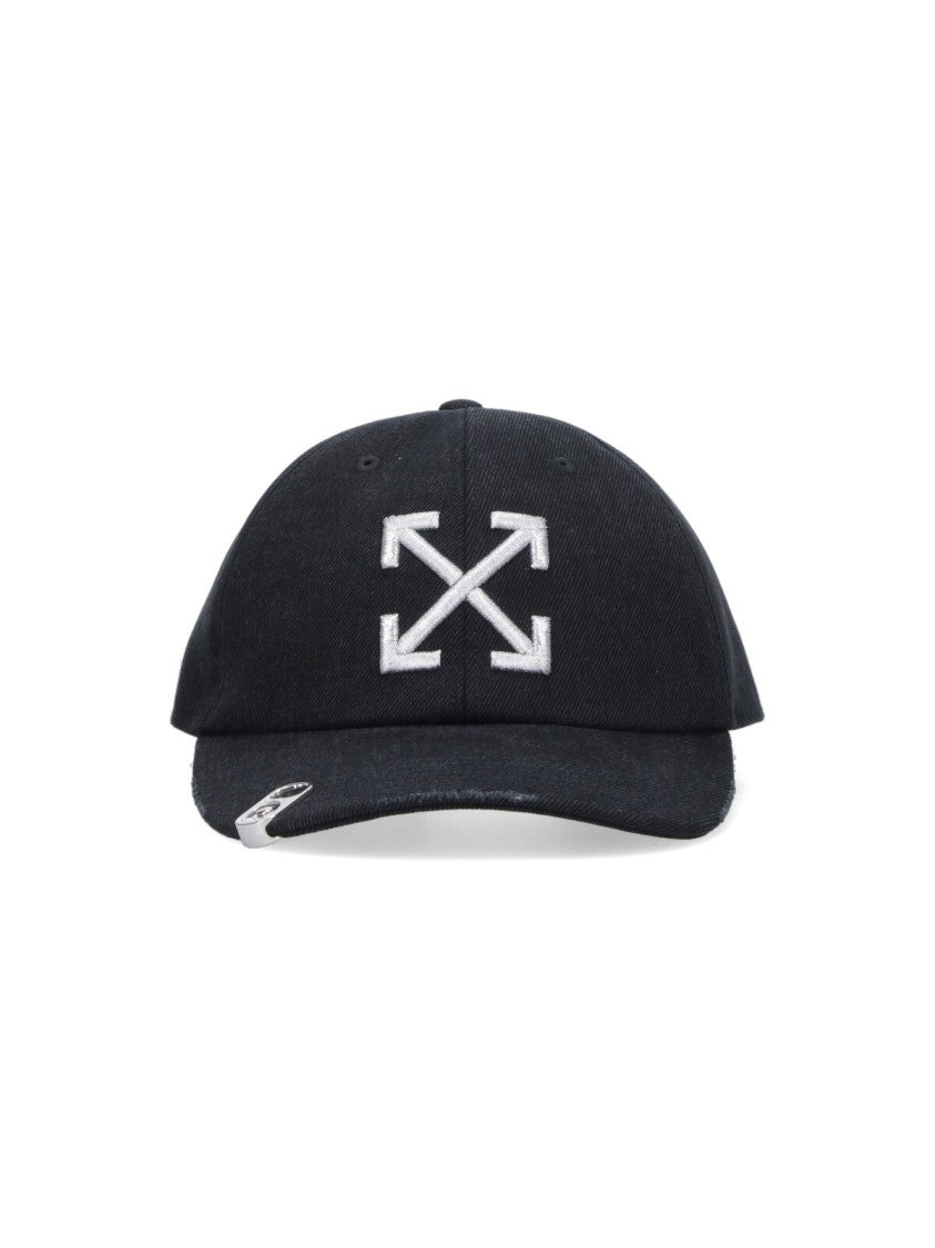 Off-White Curved Visor Baseball Cap In Black Cotton