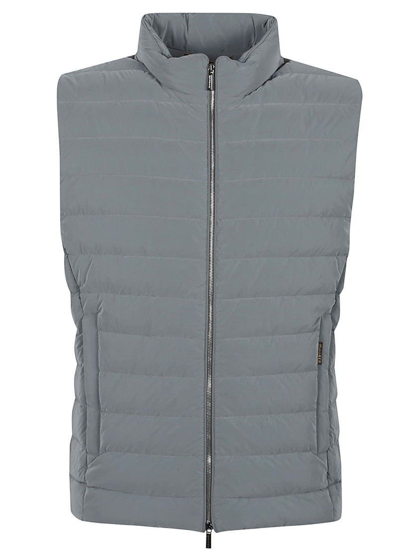 Moorer Grey Calaf-Os Quilted Polyamide Vest
