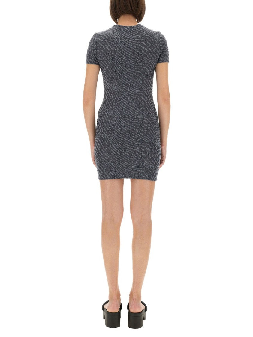 T By Alexander Wang Textured Jacquard Mini Dress