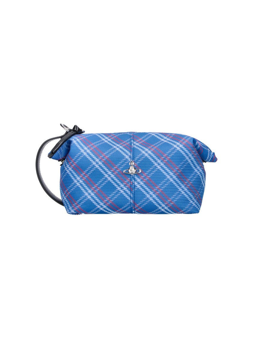 Vivienne Westwood Stuart Check Zip Wash Pouch