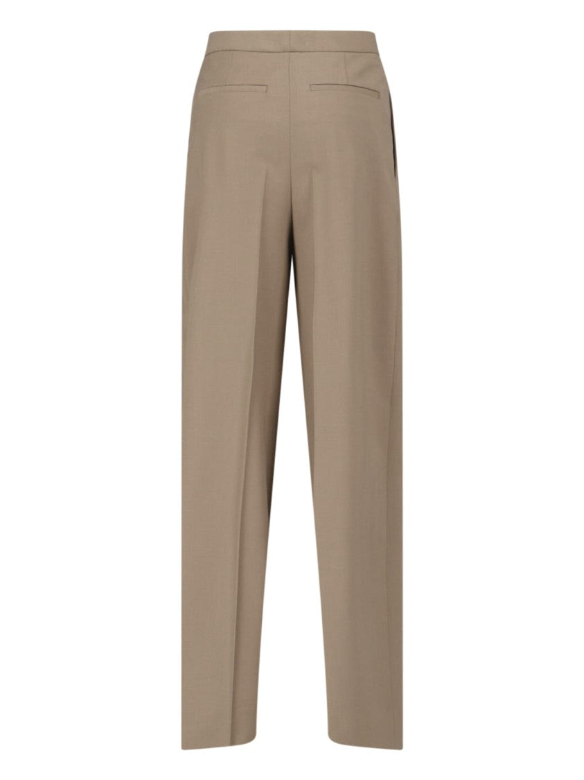 Lardini Brown Wool Blend Tailored Trousers