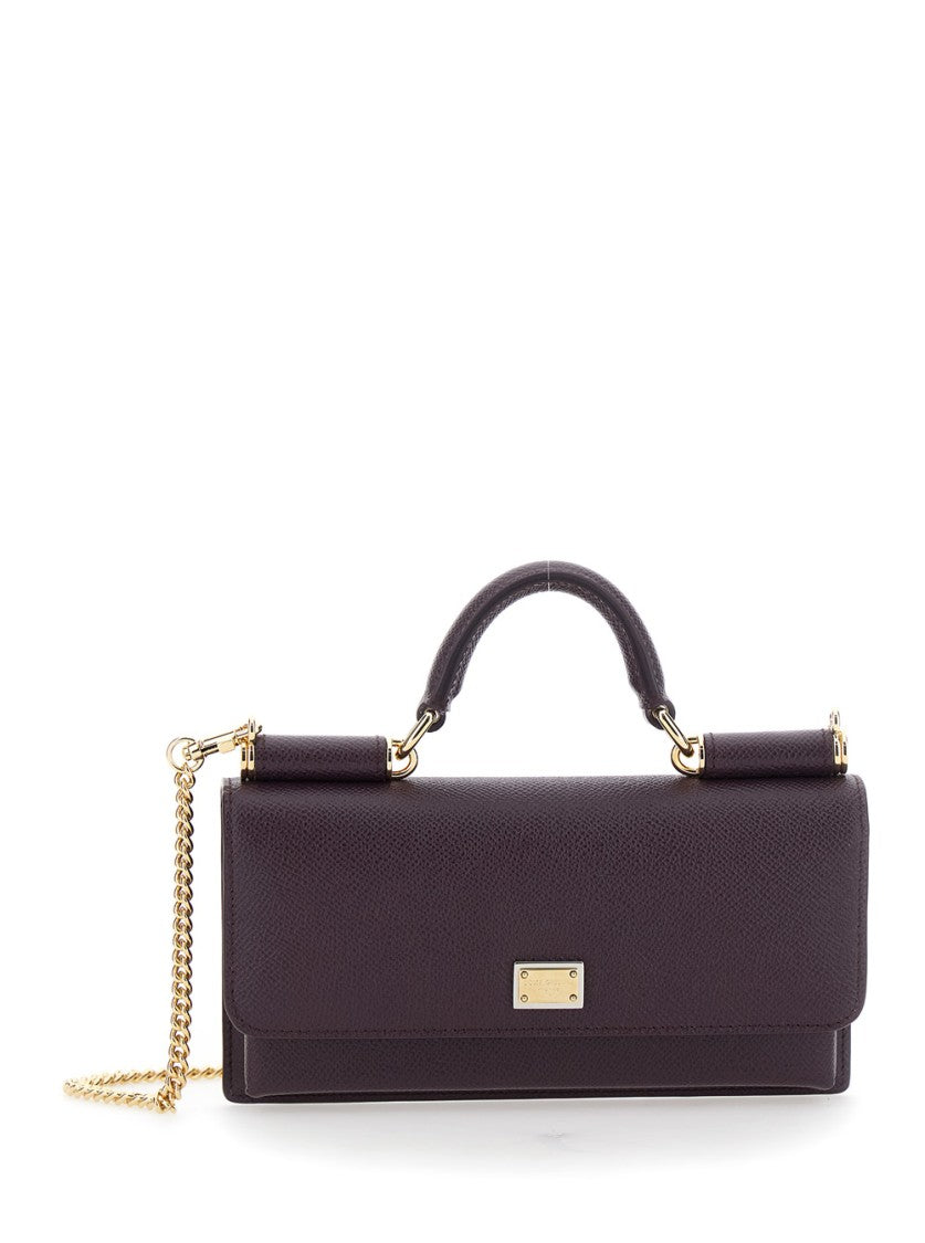 Dolce & Gabbana Structured Phone Bag With Textured Finish