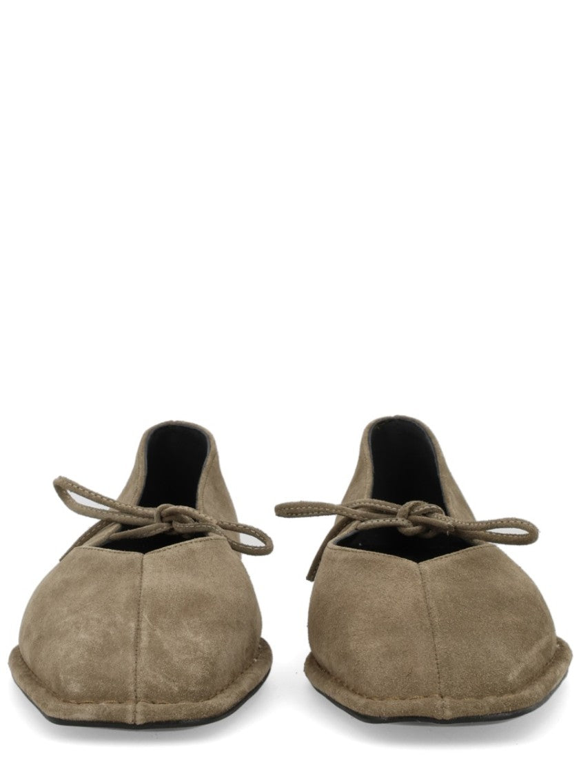 Alohas Sway Pointed Suede Bow Flats