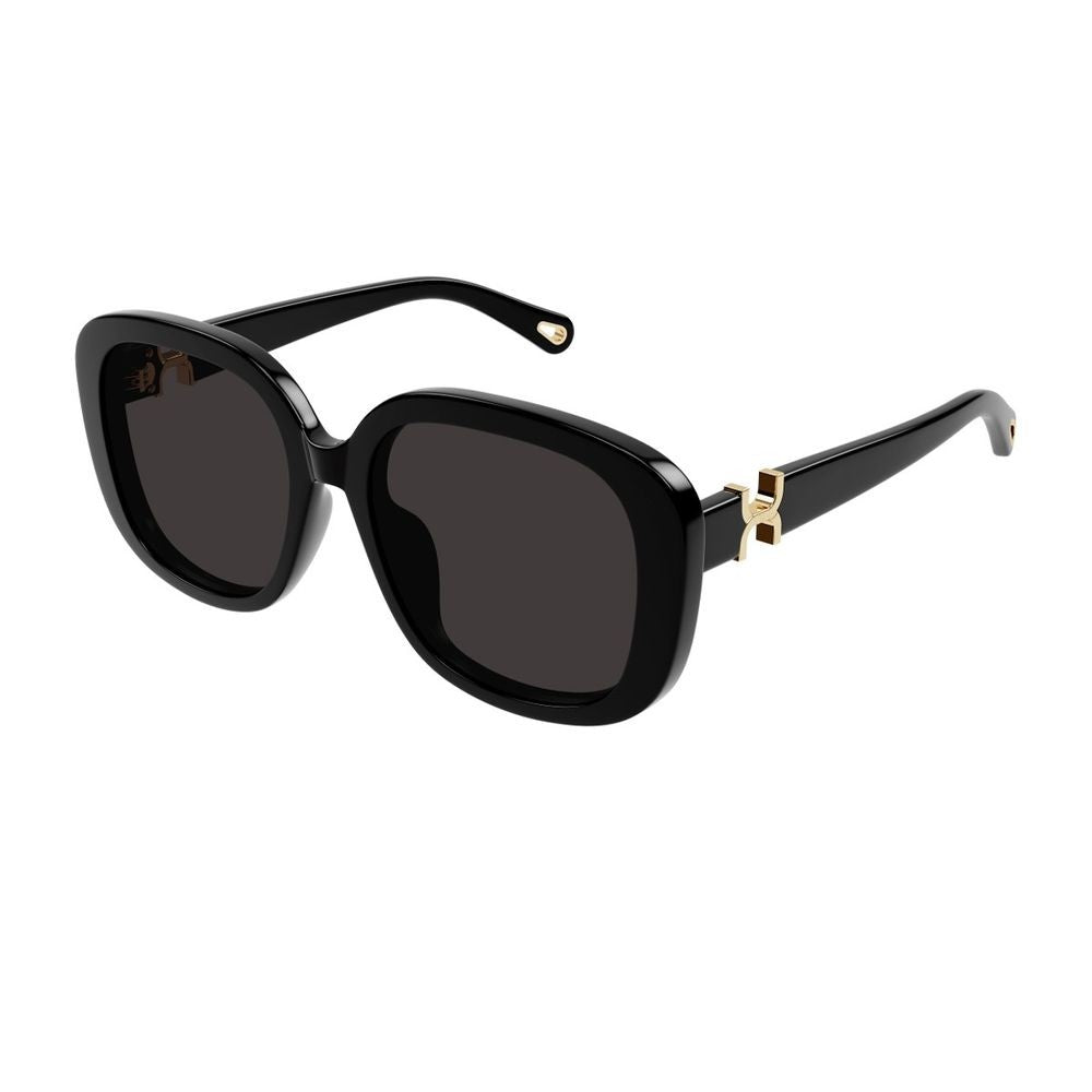 Chloé Ch0303sk Marcie-Linea Chloé Glossy Black Rectangular Acetate Sunglasses