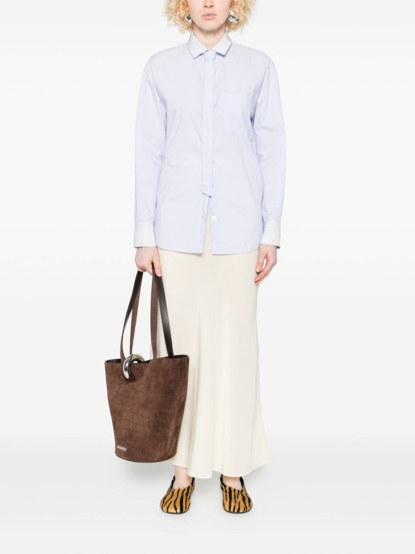 Forte Forte Relaxed Fit Cotton Shirt With Tie Detail