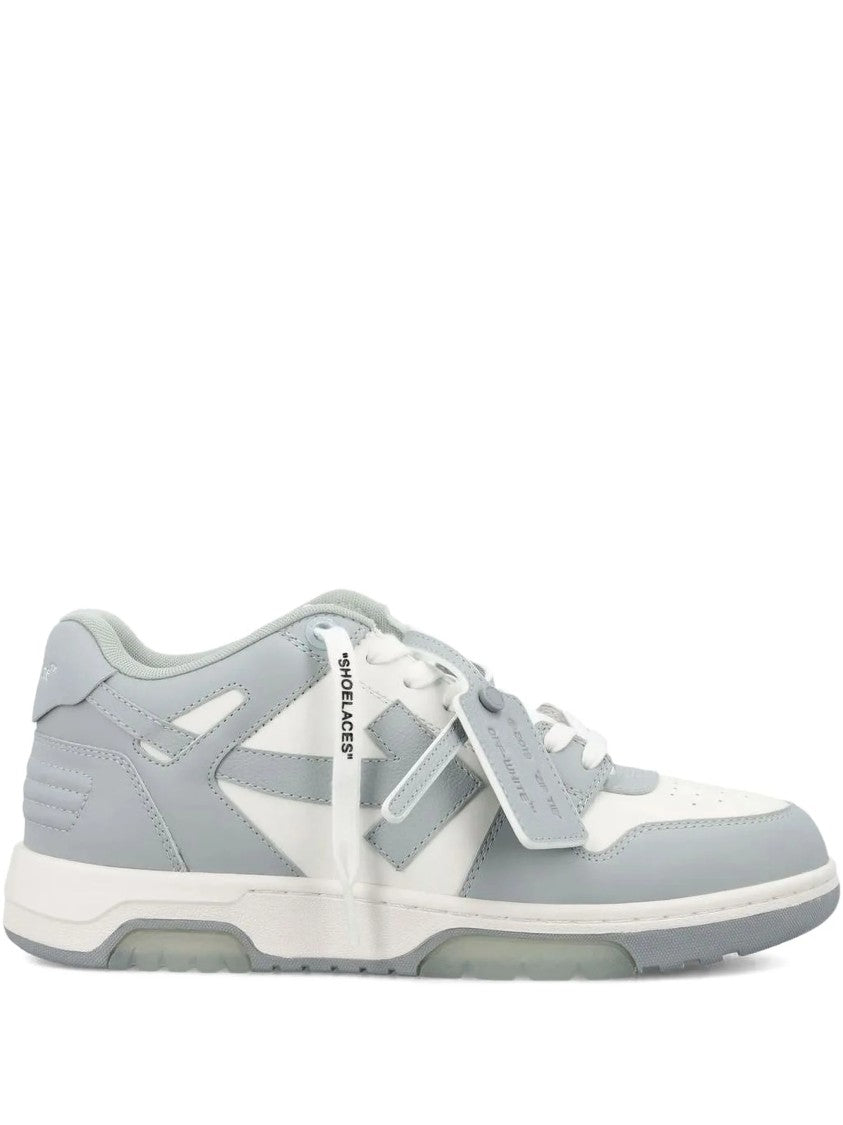 Off-White Low-Top Sneakers With Distinctive Arrow Motif And Translucent Air Cushion
