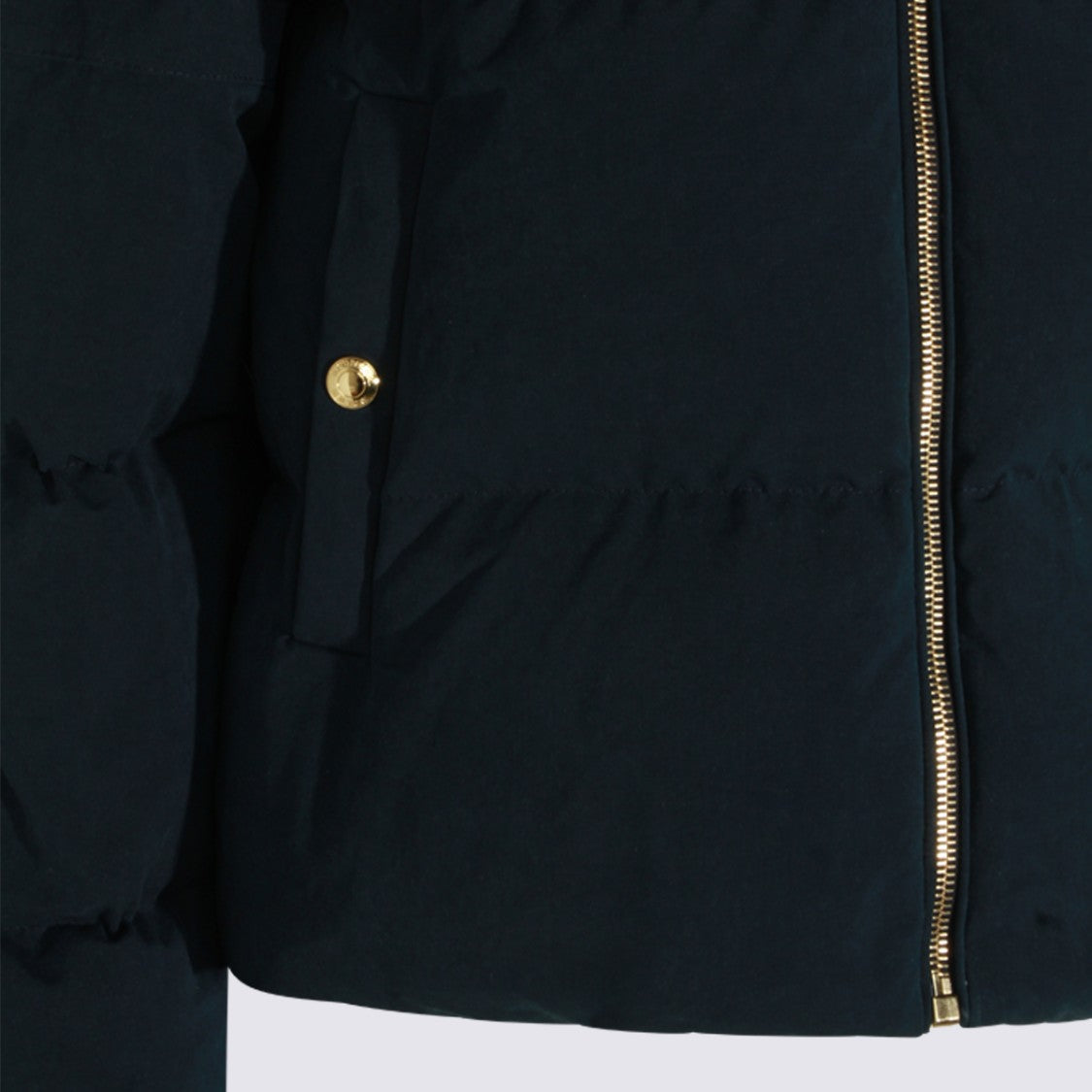 Thom Browne Short Padded Coat With Hood And Striped Detailing