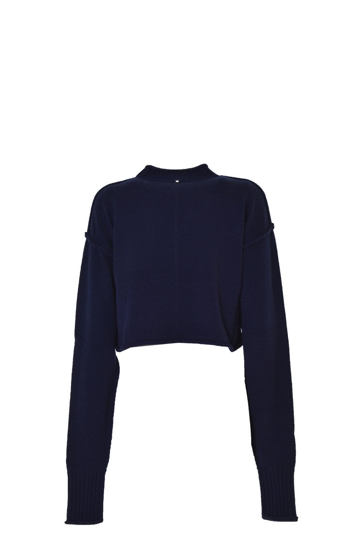 Sportmax Cropped Knit Pullover With High Collar
