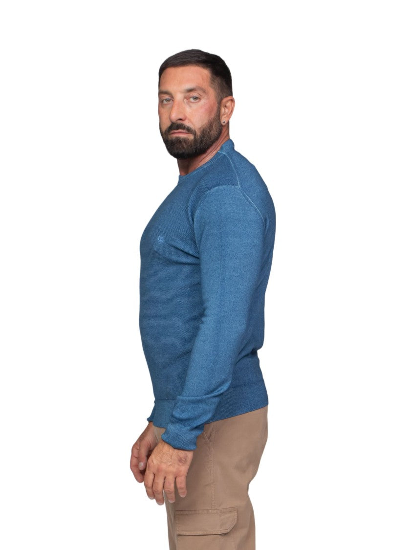 Etro Long-Sleeve Crew Neck Sweater With Subtle Ribbed Detailing
