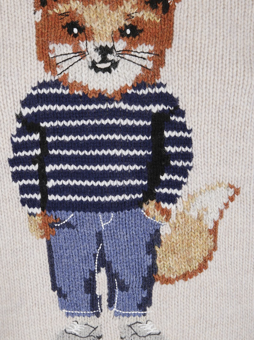 Maison Kitsuné Dressed Fox Intarsia Wool Jumper