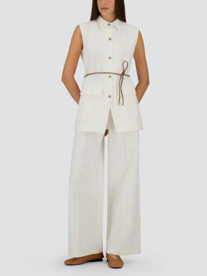 Herno White Dense Rome Jersey Vest