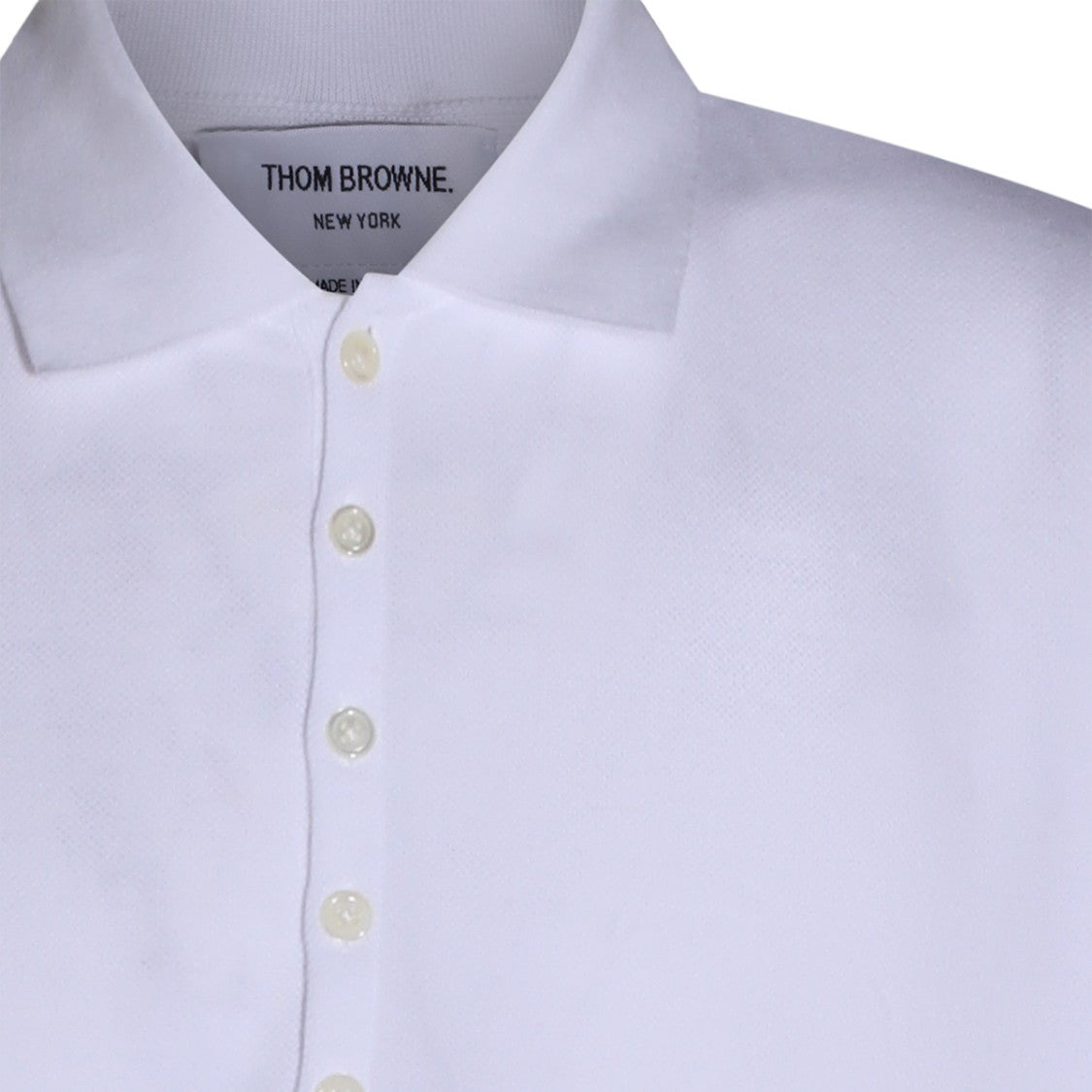 Thom Browne Minimalist White Polo With Design