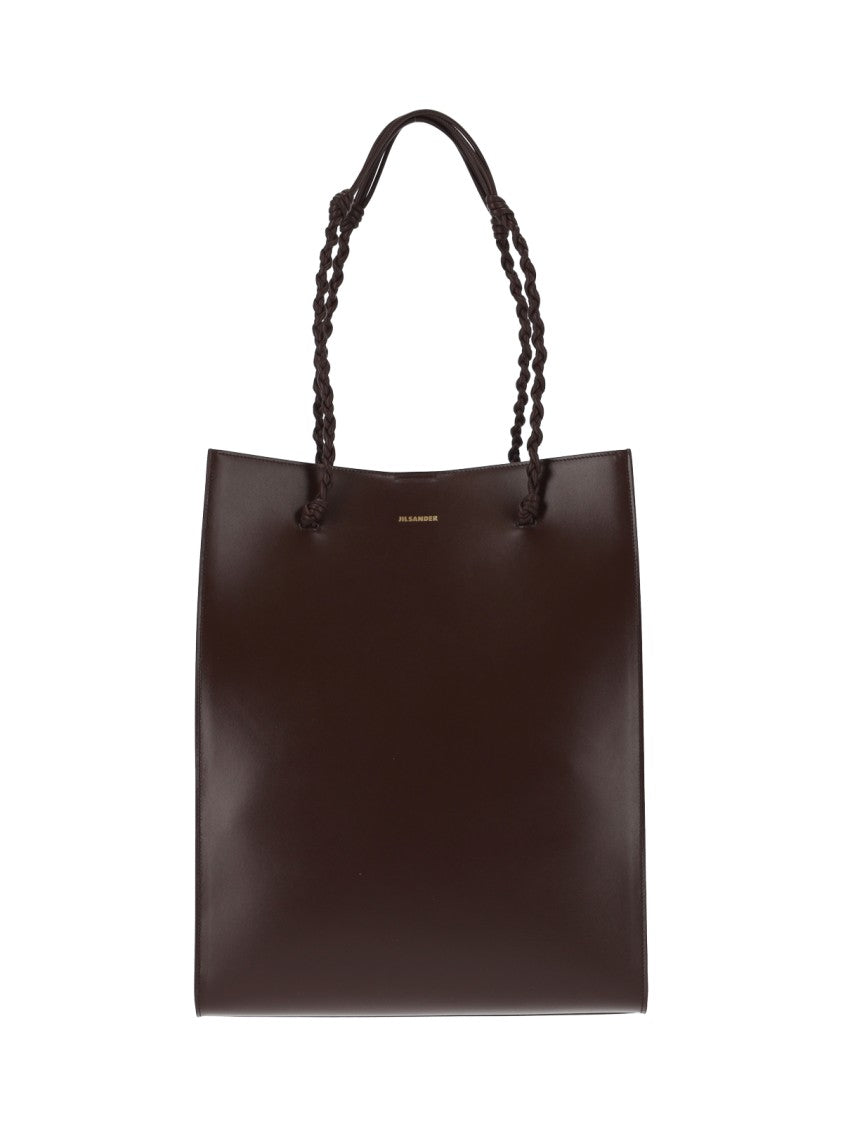 Jil Sander Brown Tangle Braided Leather Tote Bag
