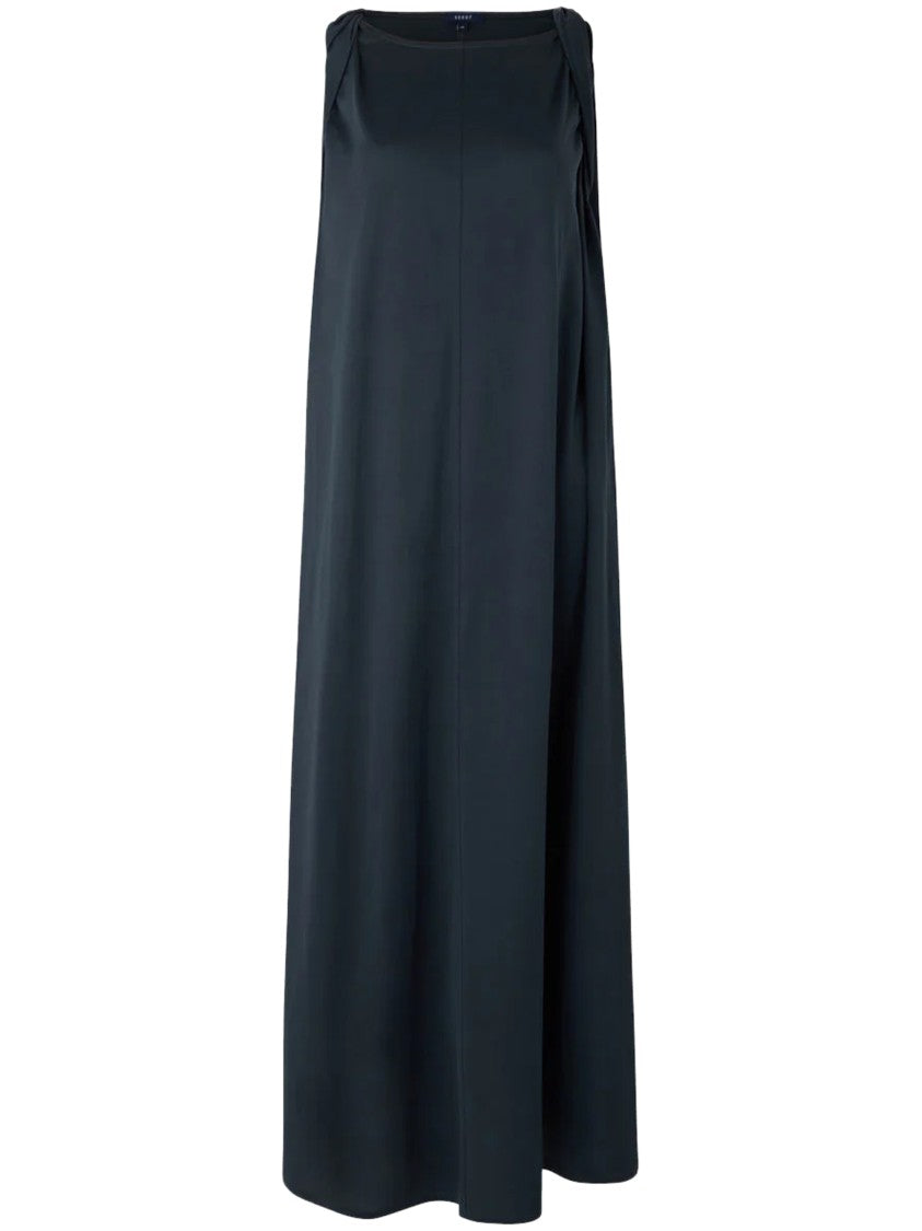 Soeur Flowing Midi Dress With Gathered Sleeves
