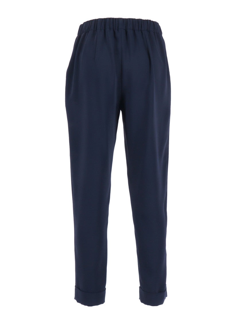 P.A.R.O.S.H. Tailored Cropped Matte Straight-Leg Pants