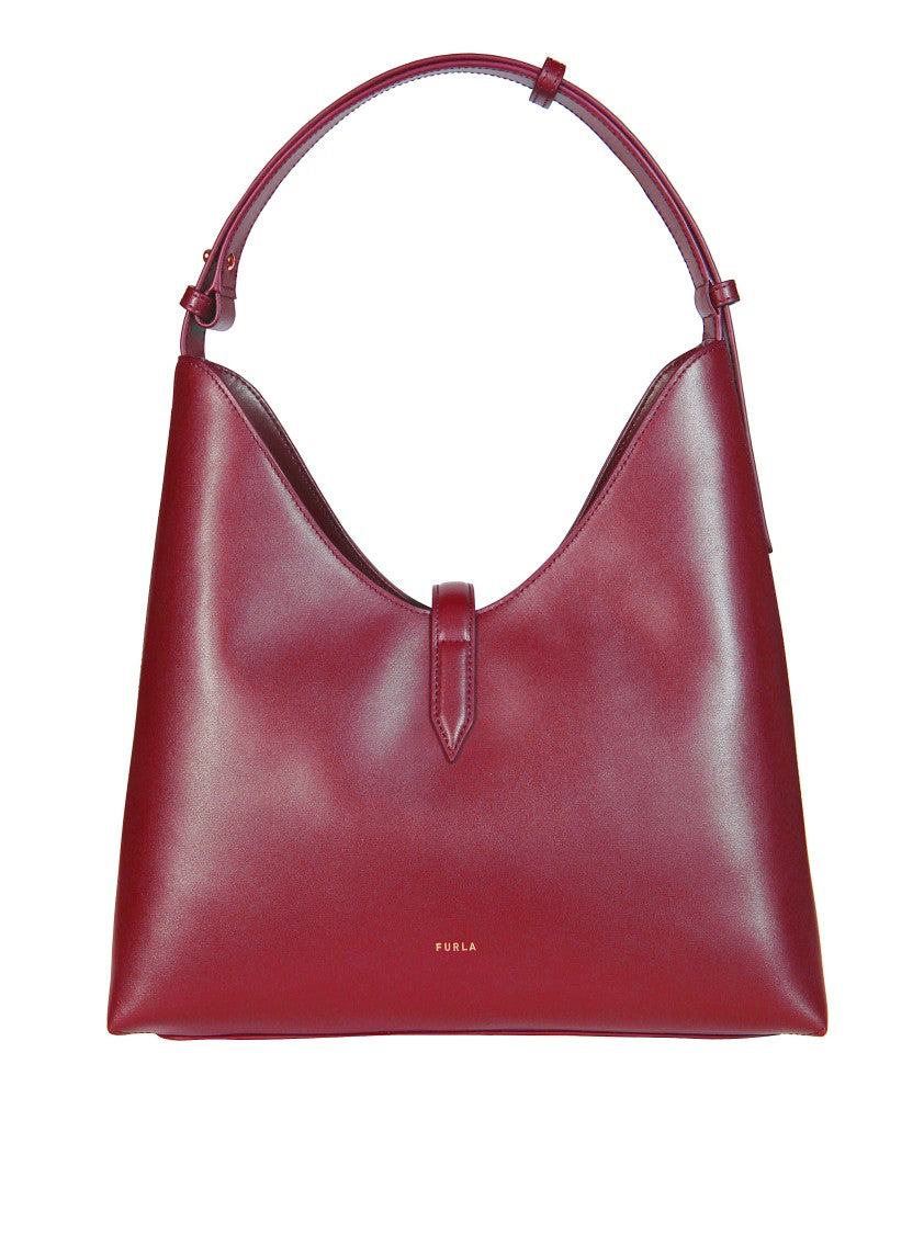 Furla Teardrop-Shaped Hobo Bag With Single Handle And Minimalist Design