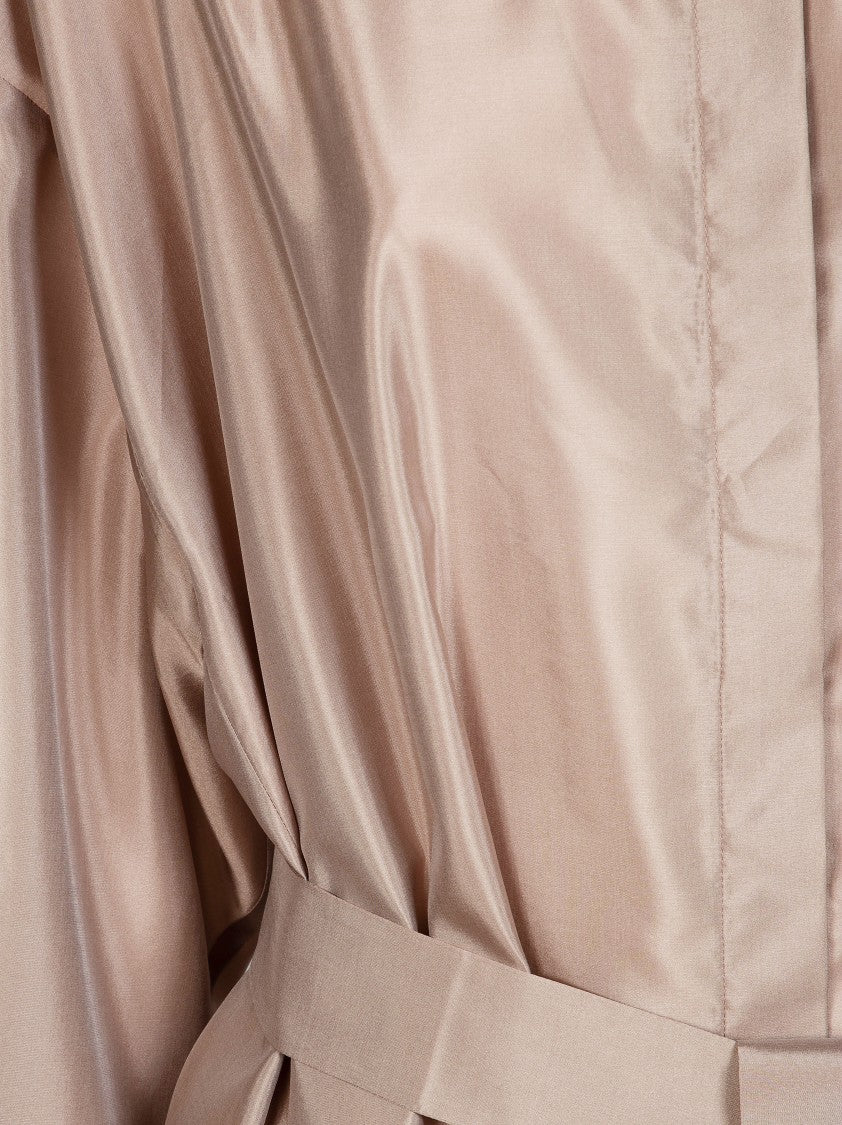 Max Mara Smmanna Shiny Belted Shirt Dress