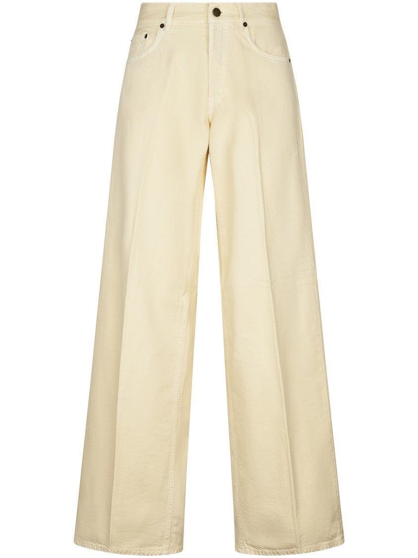 Haikure Bethany Twill 45 High-Waisted Wide-Leg Pants