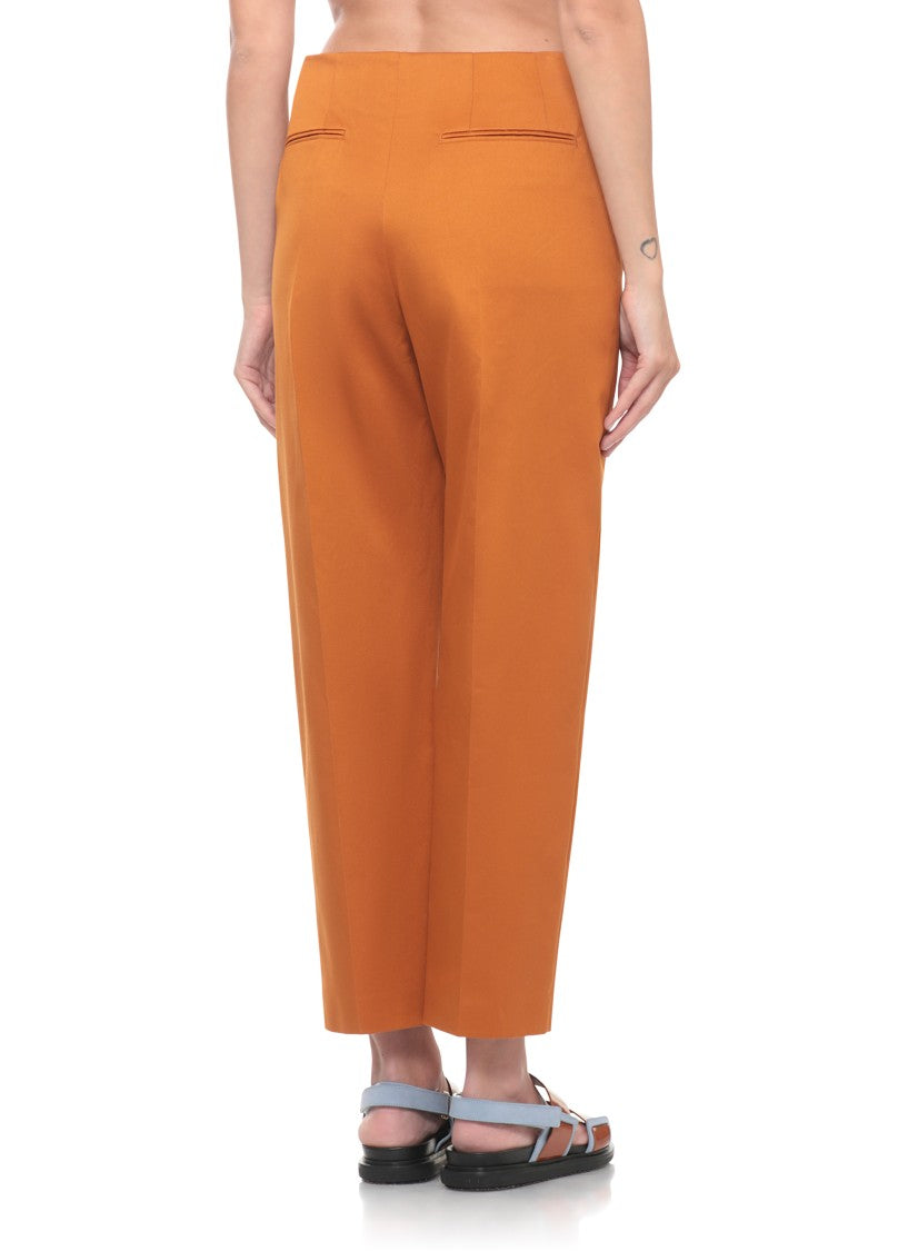 Marni Orange Side Zip Cotton Pants