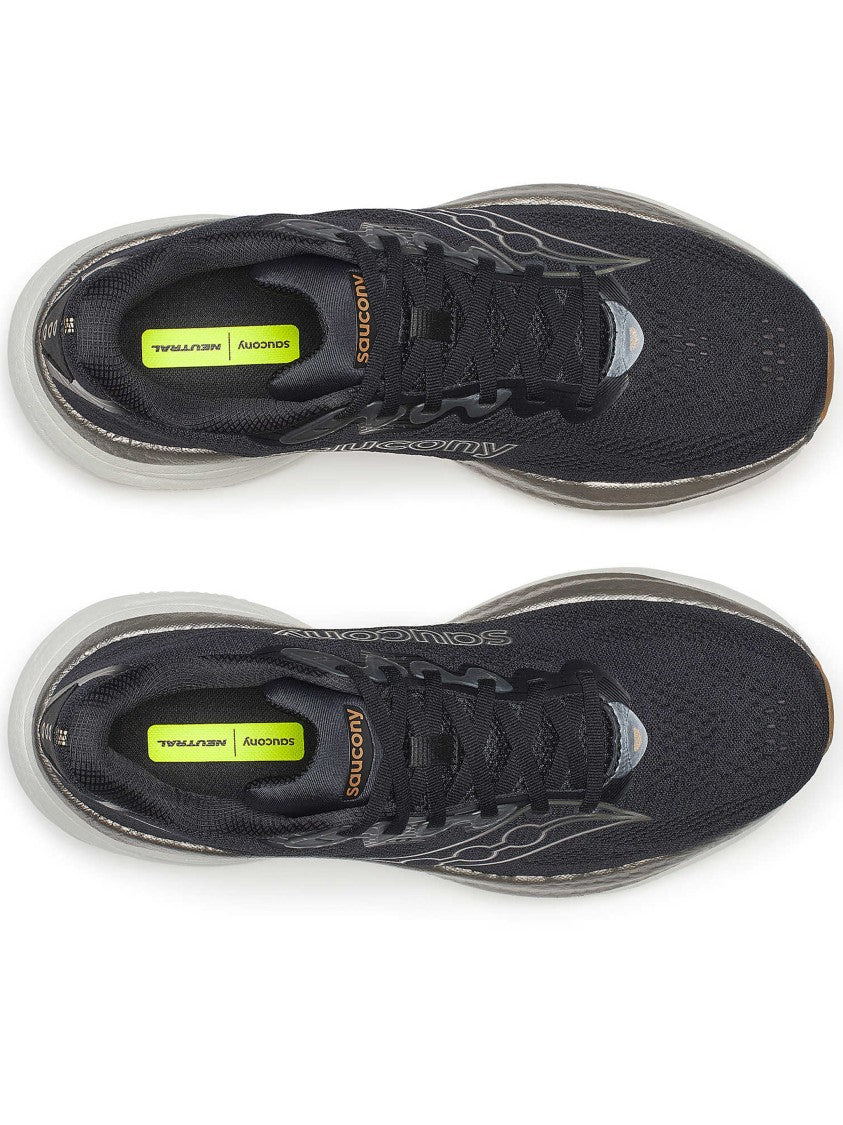 Saucony Black Ride 19 Wave-Inspired Running Sneakers