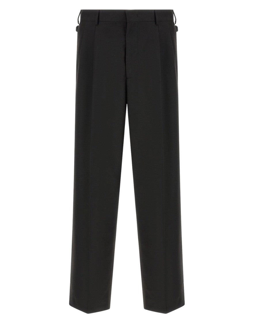 Cellar Door Black Nev Cotton Velvet Chino Trousers