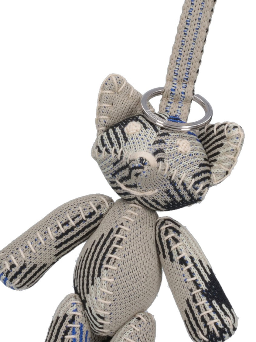 Burberry Fox Keychain Charm – Grey