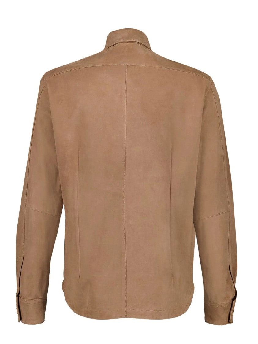 Boglioli Suede Leather Classic Collar Jacket