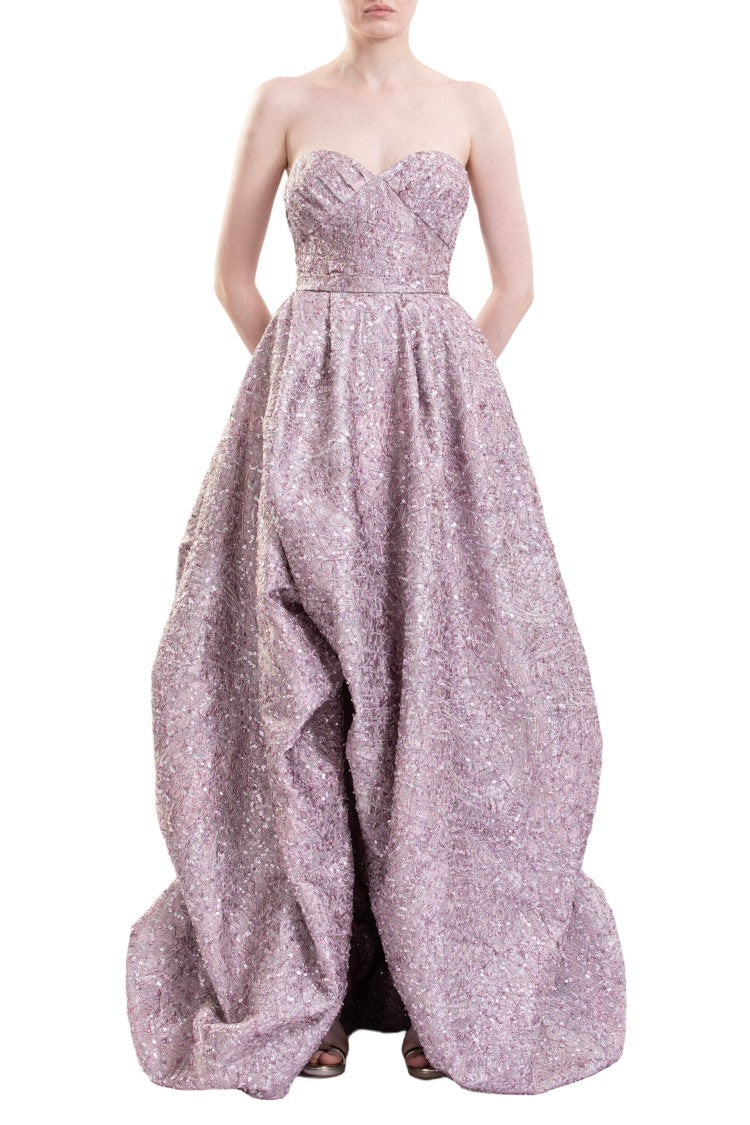 Saiid Kobeisy Brocade High-Low Dress