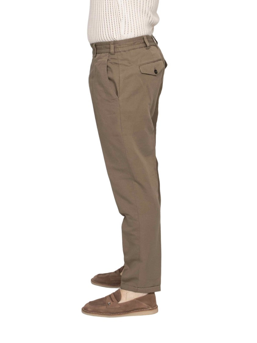 Pt Torino Rebel Brown Tapered Straight-Leg Pants