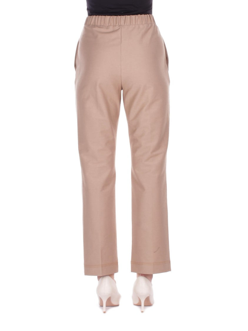 Max Mara Beige Mid Rise Trousers