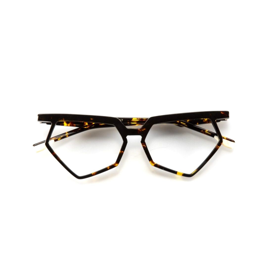 Jplus Rolya Geometric Tortoiseshell Pentagon-Shaped Eyeglasses