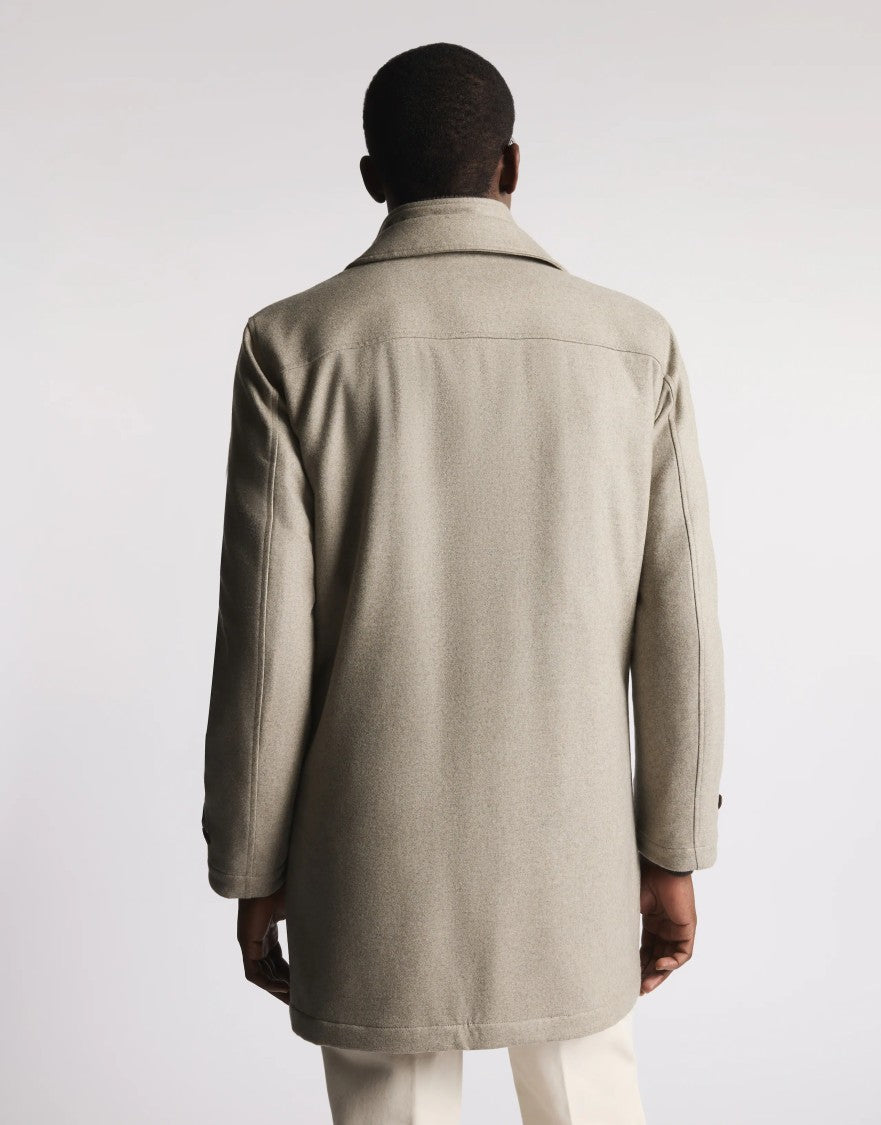 Fay Double-Breasted Virgin Wool Coat With Tailored Silhouette